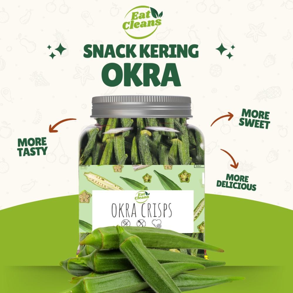 

Oz67 Keripik Okra Premium - Keripik Sayur Okra Krispi - Cemilan Diet Snack Sehat Rendah Kalori - Okra Crisps Vacuum Fried Termurah