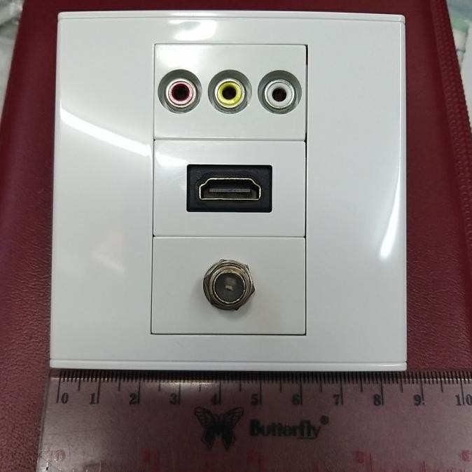 NEW stop kontak tv hdmi rca soket face plate modul