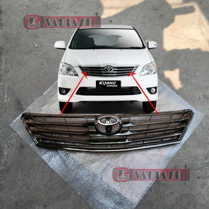 GRILL BUMPER INNOVA LAMA 2011/2012/2013 BLACK CHROME