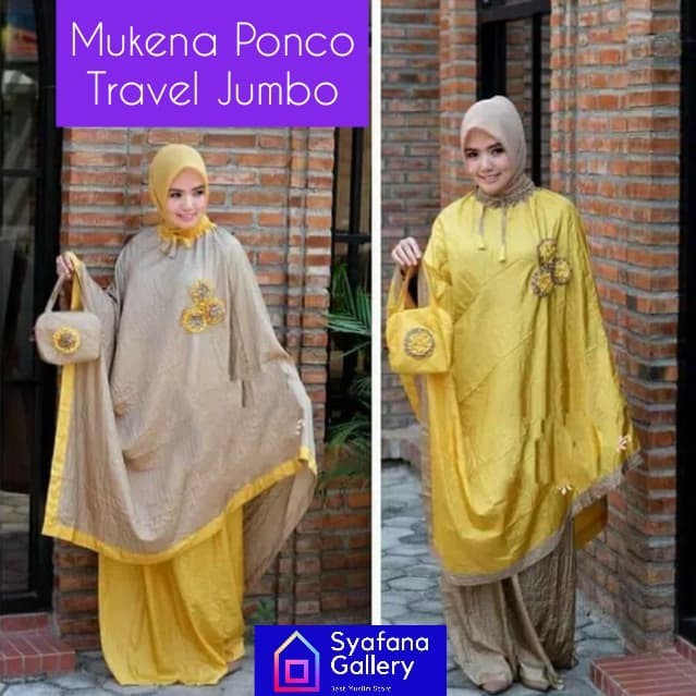 Mukena Dewasa Ponco Parasut Travel Pocong Traveling Jumbo Cantik