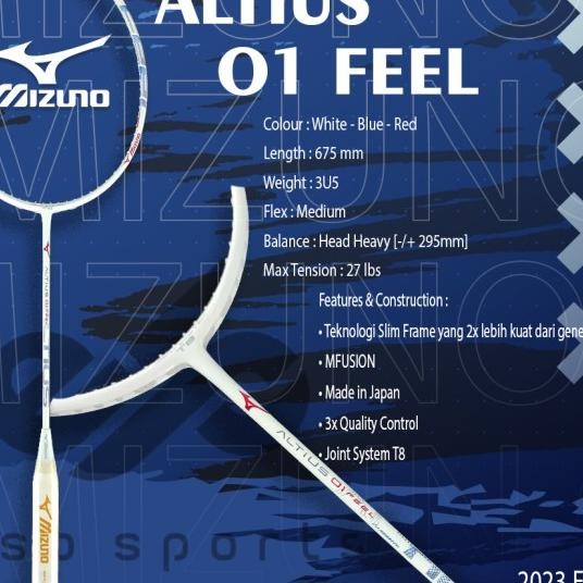 Raket Badminton Mizuno Altius 01 Feel 2023 Edition Bulutangkis Terlaris