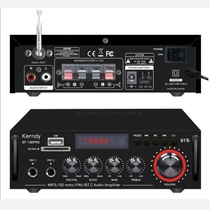 KERNDY POWER AMPLIFIER KARAOKE WIRELESS BLEUTOOTH KERNDY BT-198 PRO
