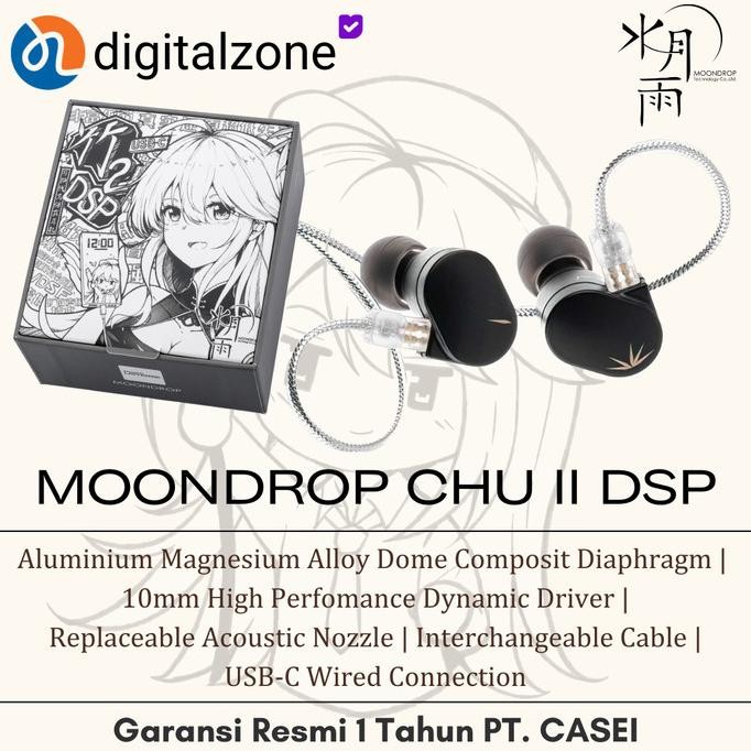 MOONDROP CHU II DSP IEM GARANSI RESMI CASEI - MOONDROP CHU 2 DSP 1303T