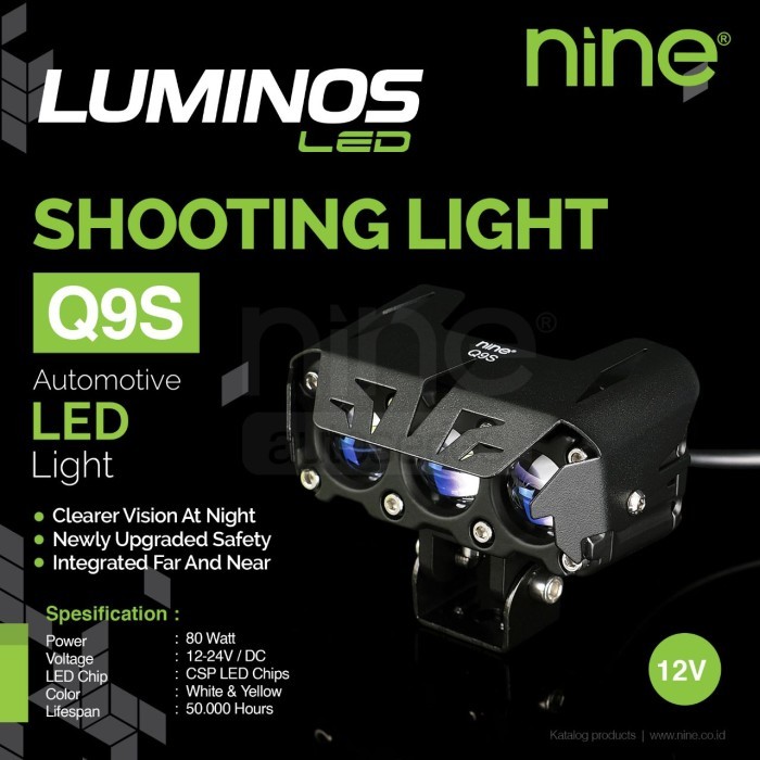 Lampu led tembak sorot ori LUMINOS Q9S LASER BLUE LENS