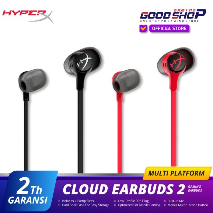 hyperx cloud earbuds ii / earbuds 2 gaming earbuds with mic
