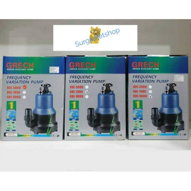 Pompa celup kolam ikan Air SUNSUN GRECH Submersible Pump KOI 5000 Aquascape low watt import KOI5000