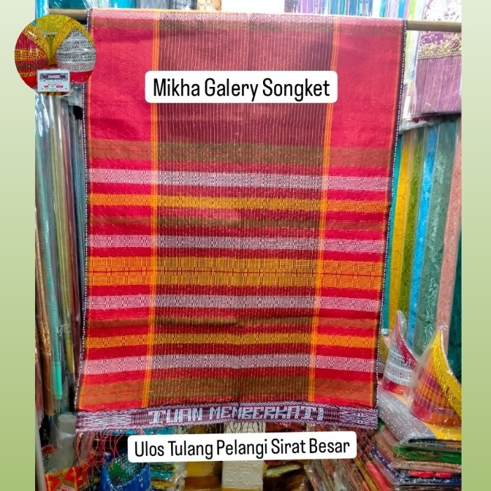 Ulos Ragi Hotang Pelangi Jumbo Sirat Besar +Ulos Ragihotang Pelangi Sirara Ulos Tulang