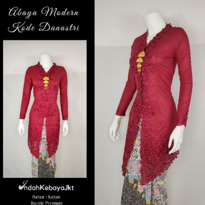 Abaya Kebaya Encim Modern Muslim Hijab Murah Bahan Katun