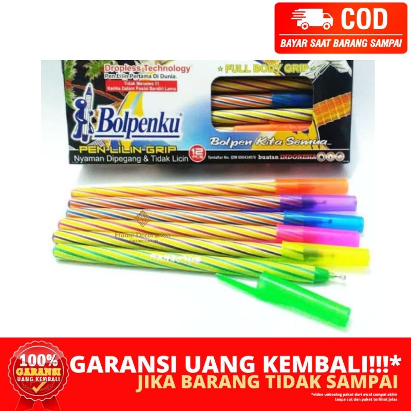 

(HOMEDECORA_ID) BERGARANSI 1PCS BOLPENKU PULPEN PENA ULIR LILIN WARNA JAMBI