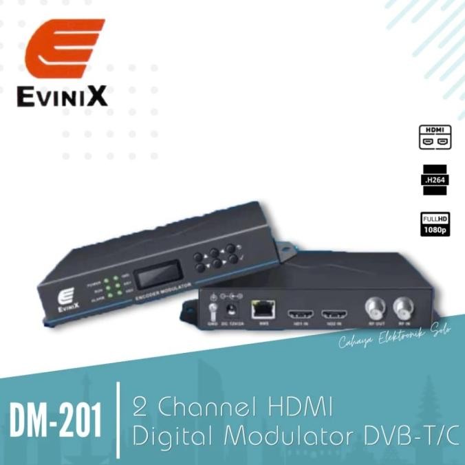 Murah Digital Modulator Evinix 2 Channel Dm-201 Encoder Dvb T/C Dm-201 Kabel Tv