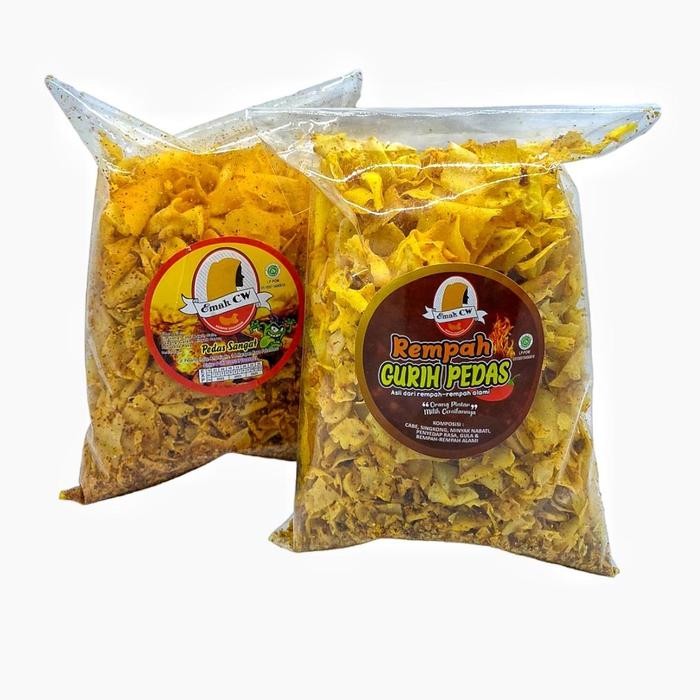 

BARANG TERLARIS 2PCS KERIPIK 500G PEDAS SANGAT DAN REMPAH GURIH PEDAS
