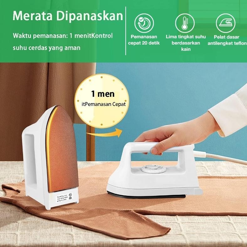 Promo Meriah Ready StockSetrikaan Portabel Iron Setrika Lipat Traveling Setrika Listrik Mini Iron Fo