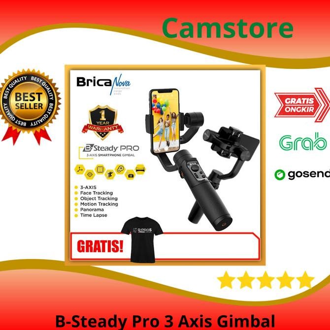 Brica B-Steady Pro 3-Axis Stabilizer Gimbal Smartphone / Stabilizer Hp New Stok