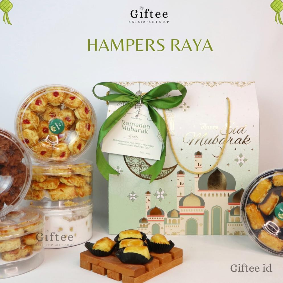 

Hampers Kue Kering Set 6 Raya Cookies 250 Gr Hampers Lebaran Exclusive Bingkisan Idul Fitri Gable Box Tas Jinjing Makanan Toples Enak Paket Nastar Mewah Premium Gift Set Kado Hadiah Parcel Parsel Souvenir Eid Mubarak Ramadhan Kado LebaranByGifteeId Diskon