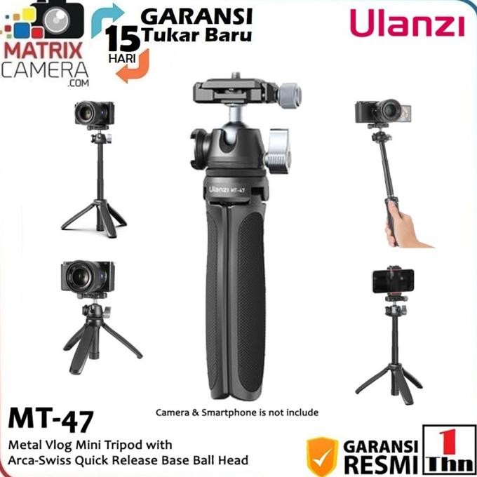 Ulanzi Mt-47 Metal Vlog Mini Tripod With Arca Swiss Ball Head New Stok