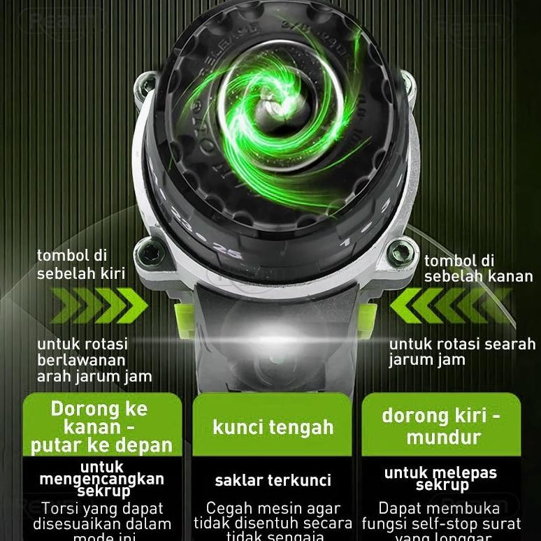 KLJ jaminan mutuMesin Bor Listrik 10 mm 699V/899V set lengkap alat Koper2 Baterai bor listrik murah 