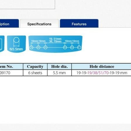 

Kw-Trio 9170 6 Hole Punch adjustable Diary (Pembolong 6 lubang)