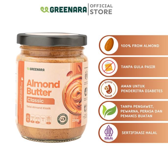 

CLASSIC ALMOND BUTTER 230GR / SELAI ALMOND