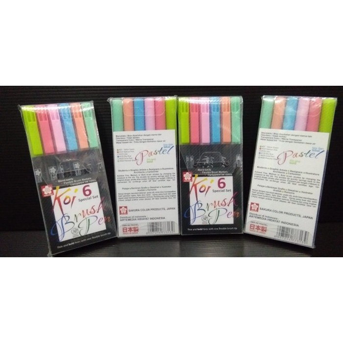 

SAKURA KOI XBR SET 6 WARNA PASTEL - BRUSH PEN