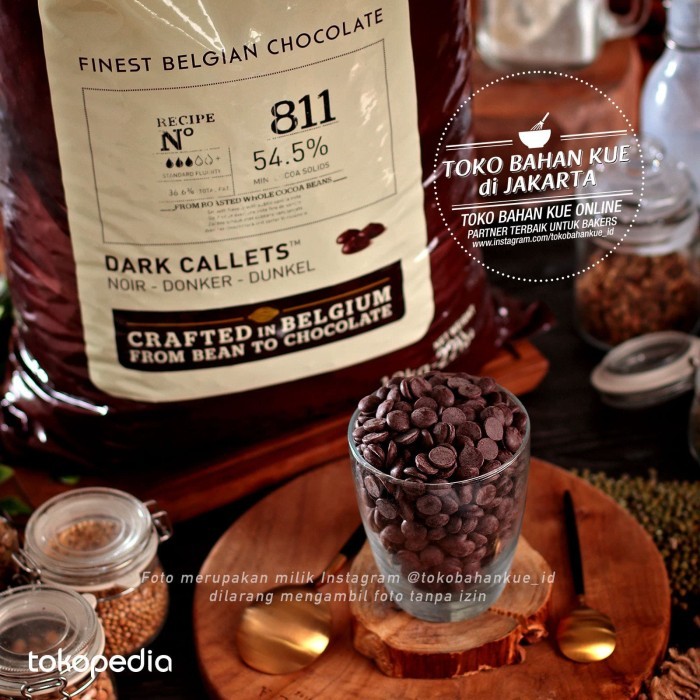 

Callebaut 811 NV 100gr Dark Chocolate Couverture 54,5% Cokelat Baking