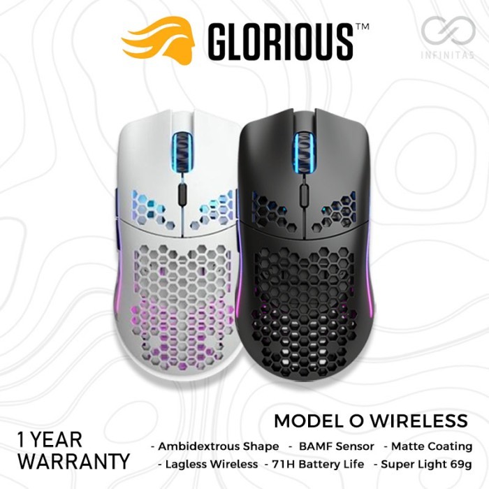 Glorious Model O Super Light Wireless Mouse Gaming Ringan dan Fleksibel