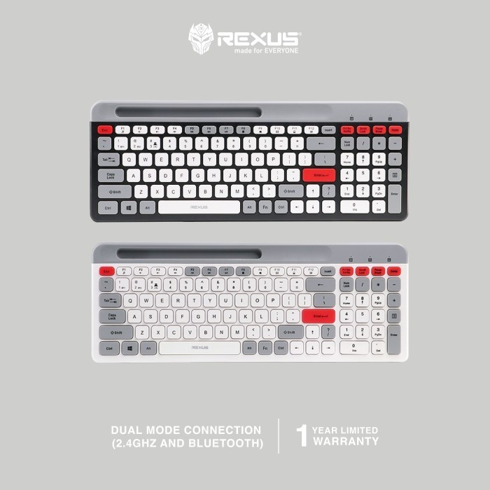 NEW Rexus KB02 / KB-02 Wireless Dual Connection Gaming Keyboard