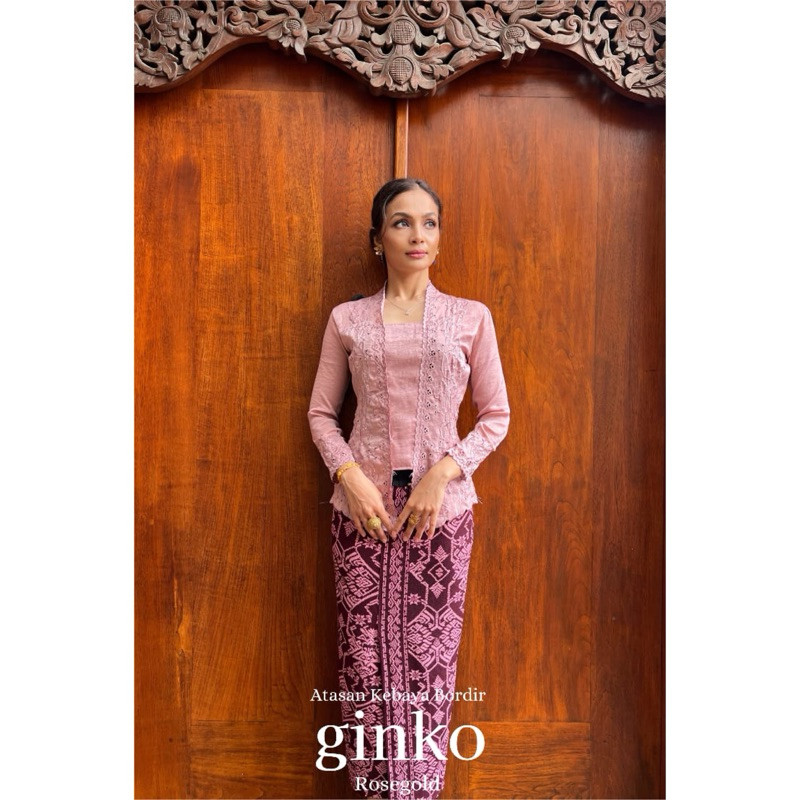 Diskon Spesial  Atasan Kebaya Bali Katun Sutra Bordir Ginko Kebaya Katun Bordir Bali Kebaya Bali