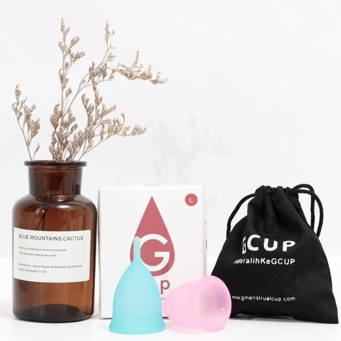 GCUP REUSEABLE MENSTRUAL CUP Pengganti Pembalut Tampon Menstruasi Haid