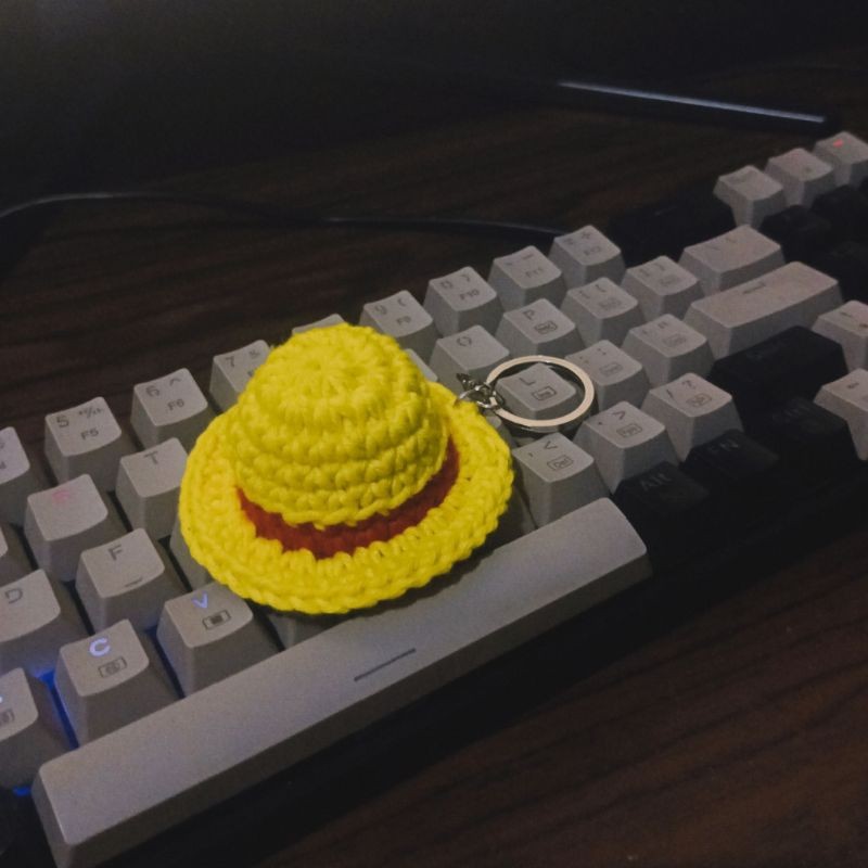 Topi Jerami Luffy Rajut / Murigawa Luffy crochet / keychain rajut / bagcharm