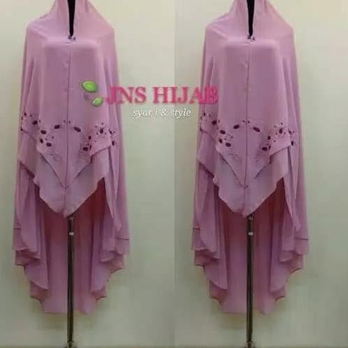 PREMIUM Khimar Ceruti SAHLA BORDIR Hijab Syari ORI JNS LA