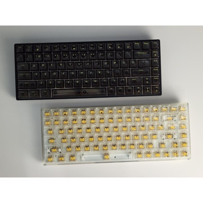 NEW LEAVEN K840 Mechanical Keyboard 84 keys - Transparent Keycaps