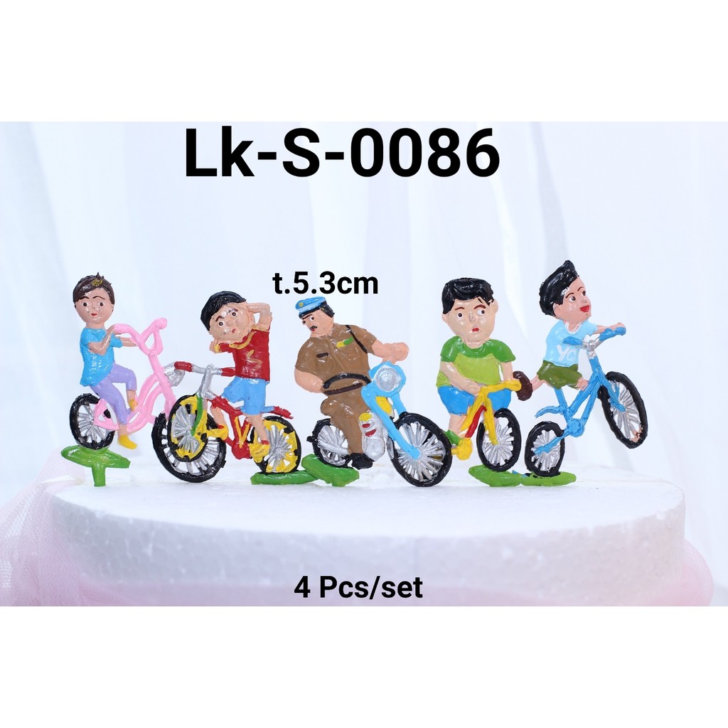 LK-S-0086 Topper mainan KARAKTER lokal Shiva Sepeda Tusuk 2D (MAINAN LOKAL)