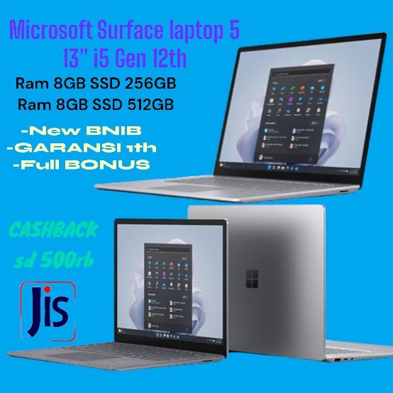 New Microsoft Surface Laptop 5 13" Core I5-1235U 12Th Gen Intel Evo