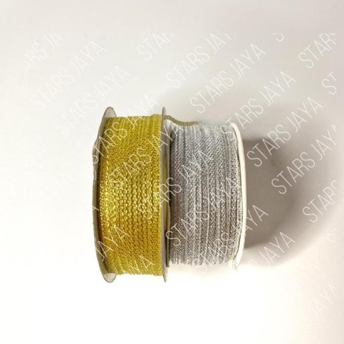 

,,,,,,,] Pita Satin 1/8" Inch, Pita Satin Kilap, Pita Satin Gold Silver