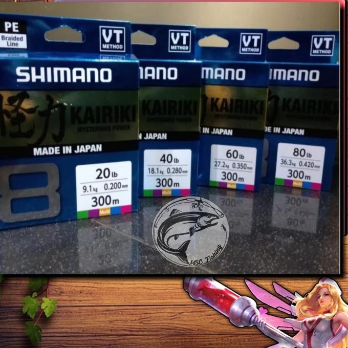 Promo SENAR PE SHIMANO KAIRIKI X8 20LB 40LB 60LB 80LB COD