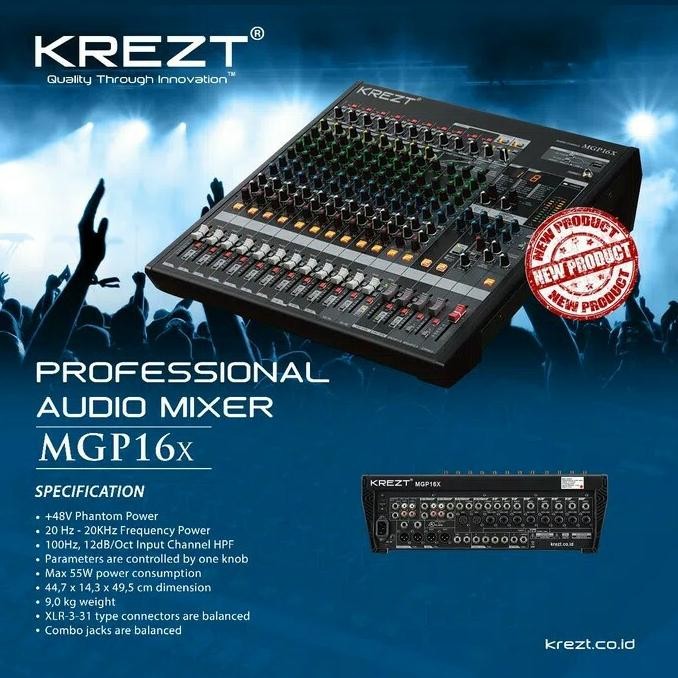 Murah Mixer Krezt Mgp 16X 16 Channel Original