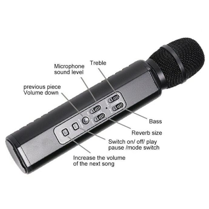 Murah Mic K6 Bluetooth Karaoke Wireless Microphone Karaoke Stereo Sound