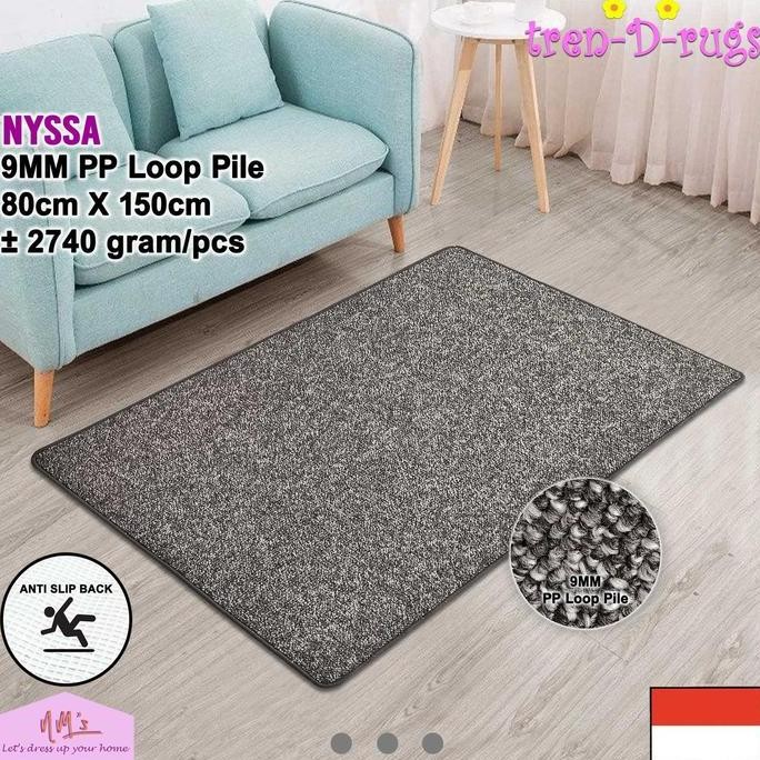Grosir Tren-D-Rugs Karpet Polos Solid Runner Lorong Sejadah Sajadah Alas Lantai Ruang Tamu Tidur Per