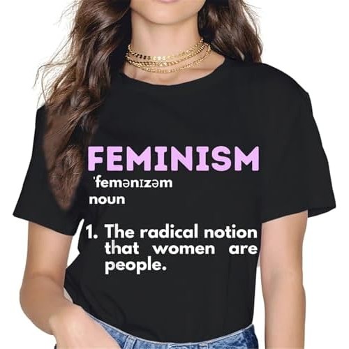 Feminis - Retro 70-an Vintage Rainbow - Kaos Hadiah Feminisme|QUtIffCM|