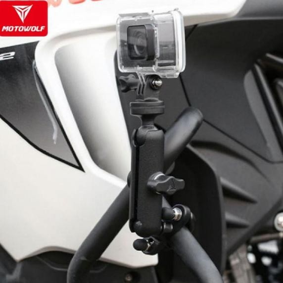 Breket Gopro Action Cam Holder Kamera Motor Camera 360 Motowolf Spion