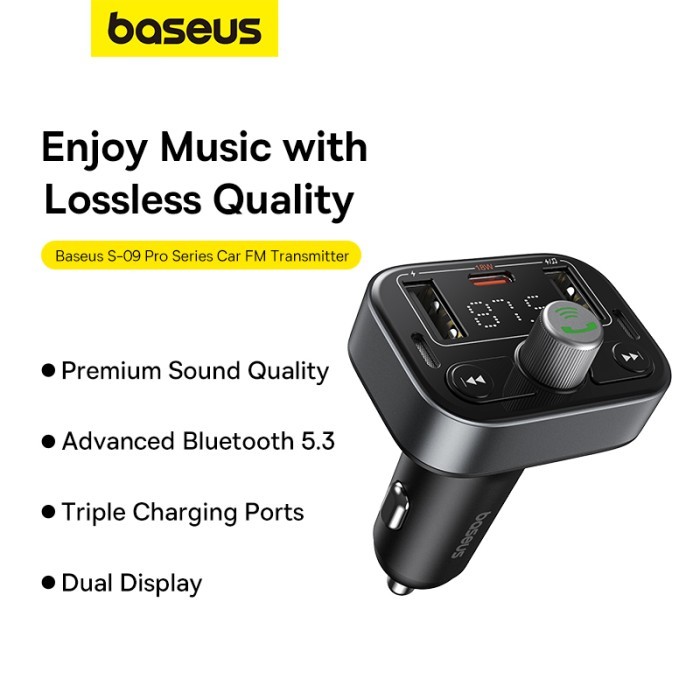 Baseus Car FM Transmitter S-09 Pro Series Car FM Transmitter