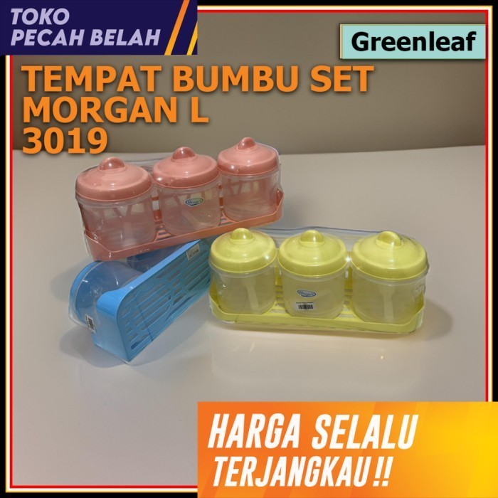TEMPAT BUMBU SET WADAH TOPLES GARAM GULA LADA MORGAN L 3019 HAWAII