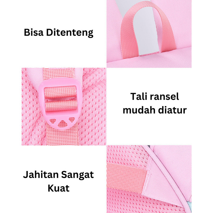 Tas Ransel Anak Perempuan / Tas Sekolah Anti Air Bisa Dijinjing