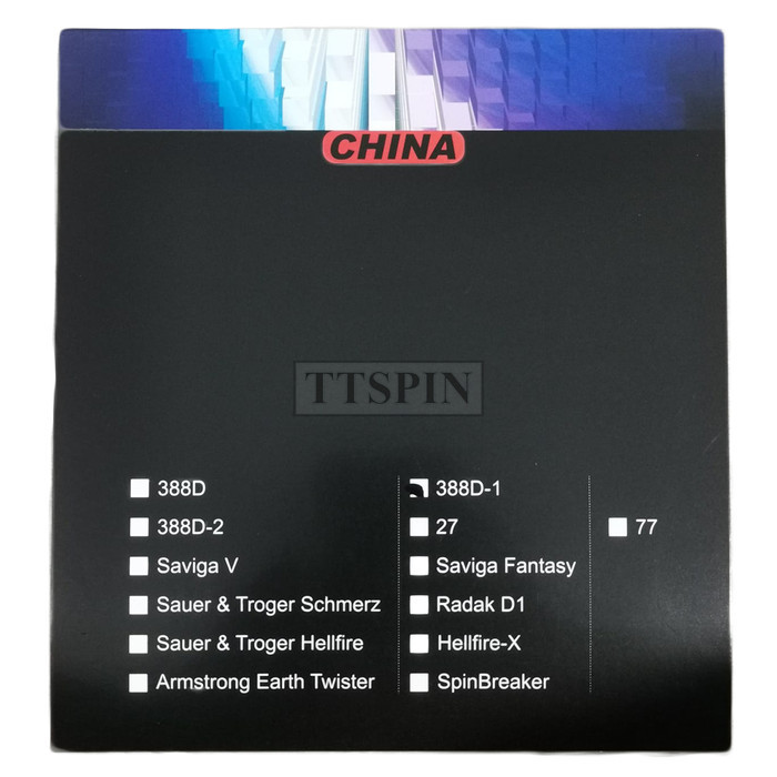 Dawei 388 D-1 Super Block Ox-Bintik Jahat Panjang Karet Pingpong 388D