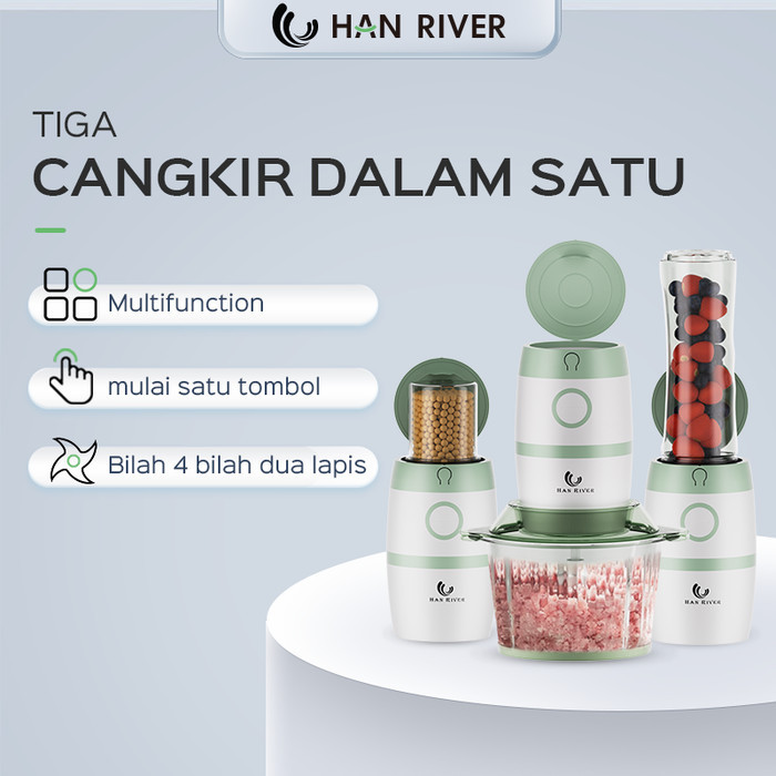 HAN RIVER blender 2L mesin penggiling daging 5 in 1 multifunction meat blender elektrik