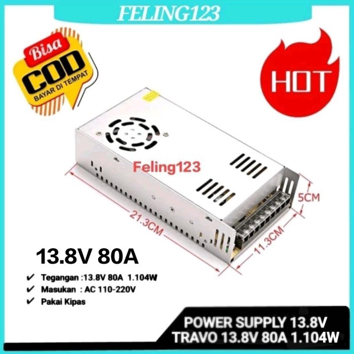 Power Supply 13.8V 80A Power Supply Radio Rig