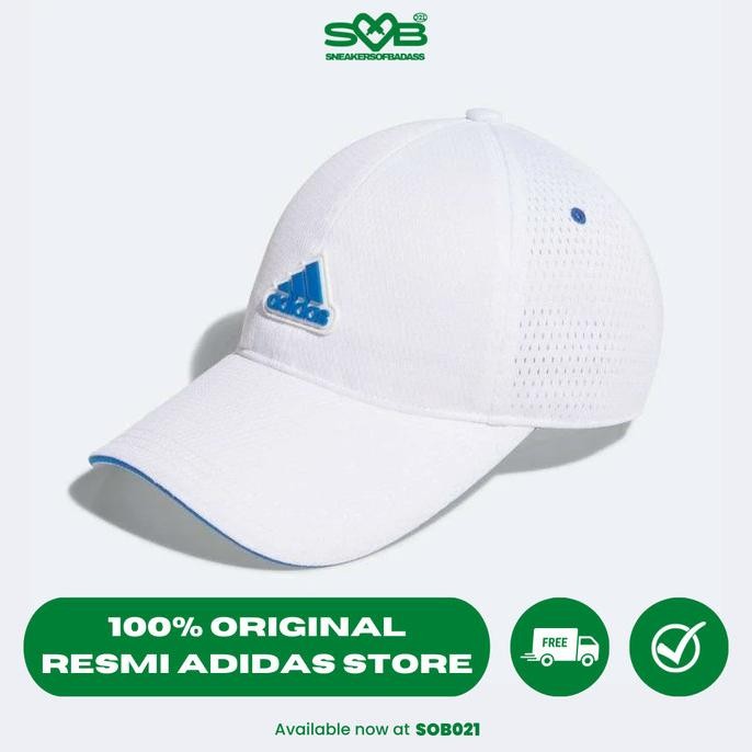 TERBARU - Topi Adidas Kids Mesh Cap White Blue - IK4841