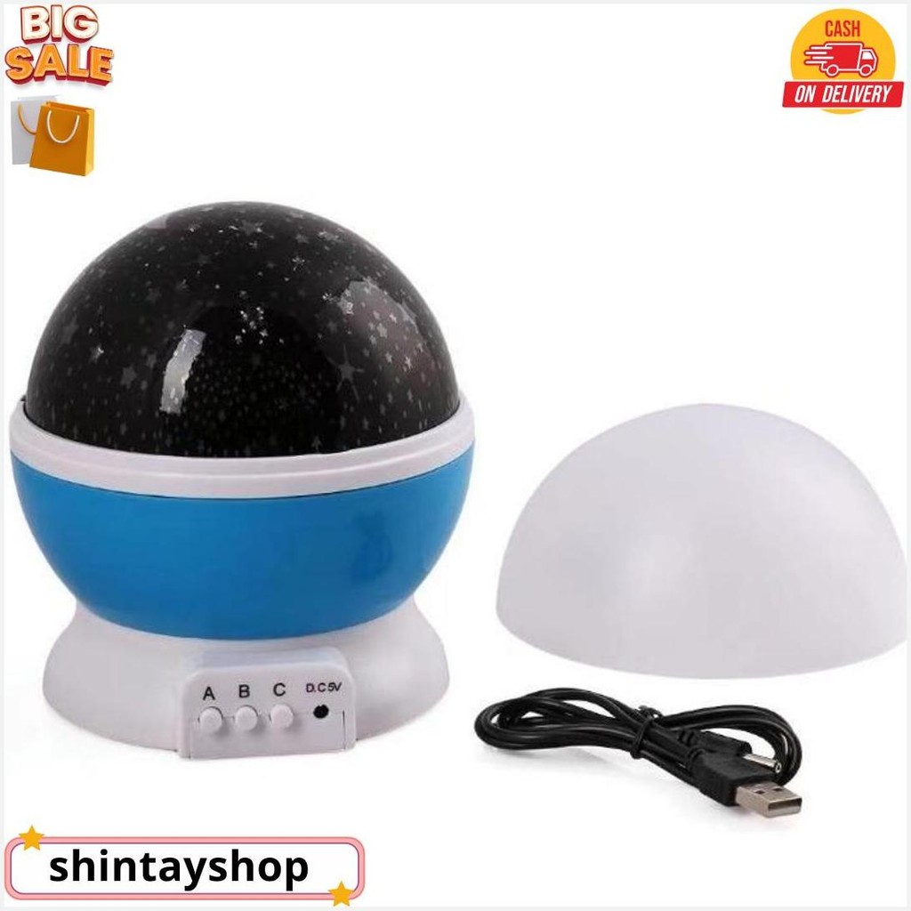 Lampu Tidur Proyektor Bulan Bintang / Lampu Hias Kamar Tidur / Lampu Hias Proyektor Untuk Kamar Tidu