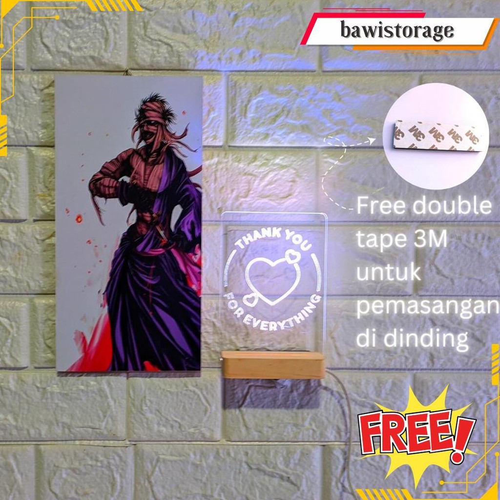 Lampu Hias Lampu Tidur Akrilik Led Gojo Satoru / Standing Lamp Acrylic Led Terlaris