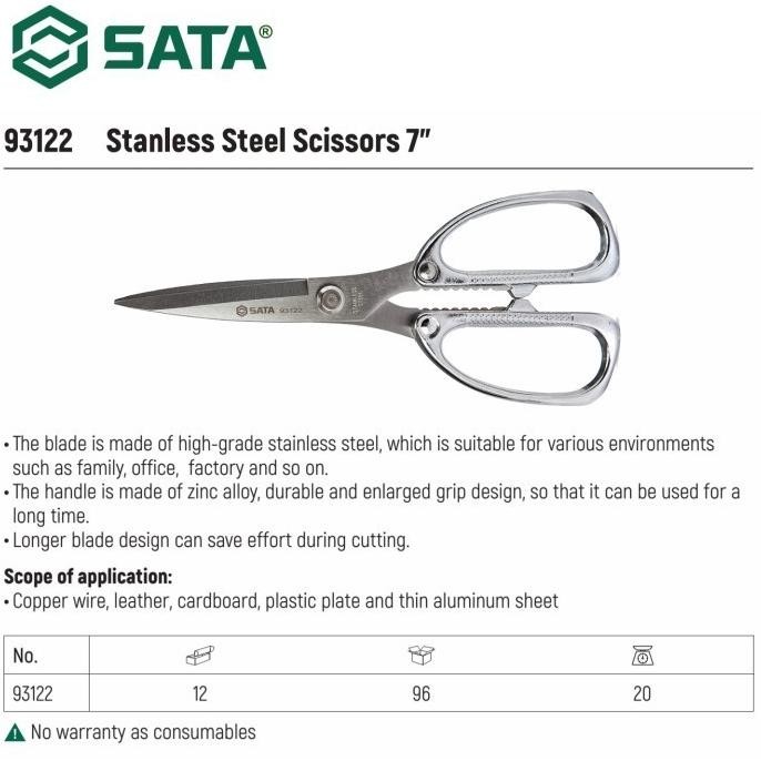 

Terlaris Gunting Stainless 93122 - Strong Stainless Steel Scissors Sata Tools Ready Stok